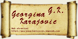 Georgina Karajović vizit kartica